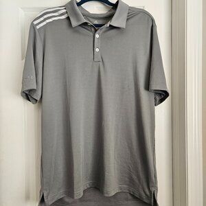 Grey Men's‎ Adidas Golf Short Sleeve Polo with Buttons size L
